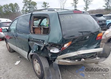 2000 Toyota Sienna Xle z USA, uszkodzony, nr VIN 4T3ZF13C5YU222543